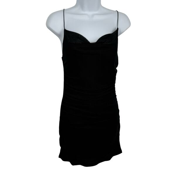 Wild Fable String Strap Mini Dress Black Mesh Overlay Size XS Party Club NEW - Picture 10 of 10